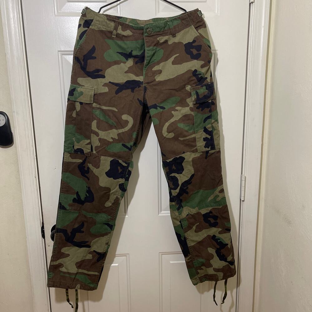 Army Pants Vintage Army Camouflage Cargo Pants medium regular